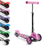 ToyStar Cruise 3 Wheel Tri Scooter, Easy Folding System, Height Adjustable Handlebars, Tilt To Turn Steering, Kids Aged 3+ Years