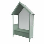 Gardiun Banc de Jardin en Bois Coffre de Rangement Abribus Alice Green 75x137x223 cm