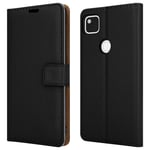 For Google Pixel 4a Case Magnetic Flip Leather Wallet Phone Cover + Screen Guard