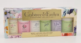 Crabtree & Evelyn Body Lotion  Gift Set - 6 Travel Size 90ml Bottles - NEW