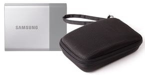 Hard Shell Case In Black With Ultra-soft Lining For Samsung Portable Ssd T3 Hdd