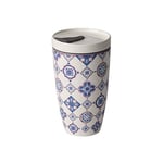 like. by Villeroy & Boch To Go Indigo Mug pour café à emporter, 2 pièces, 350 ml, Porcelaine Premium/Silicone, Bleu/Mauve