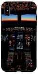 Coque pour iPhone XS Max Avion Cockpit Vol Esthétique Night Instruments Pilote