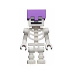 LEGO Minecraft Skeleton with Enchanted Diamond Helmet Minifigure from 21146