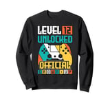 Vintage 12th Birthday Gamer 12 Year Old Gifts 12th Birthday Sweatshirt