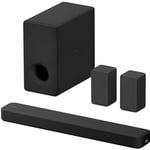 Soundbar 3.1.(2) Dolby Atmos och DTS:X, Inbyggd dubbel subwoofer - X-balanserade högtalare, Vertical Surround-teknik