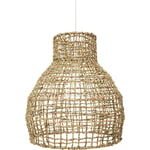 Privatefloor - Lampe de plafond en rotin - Lampe suspendue de stile Boho Bali - Lan Bois naturel