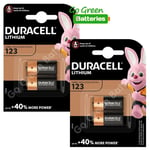 4 x Duracell CR123 3V Lithium Photo Battery DL123A CR17345 2032 Expiry NEW PACKS