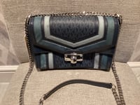 michael kors Kingsley dk chbry  multi md chain shoulder strap flap handbag bnwt