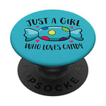 Funny Girl That Loves Sweets Just a Girl Who Loves Candy PopSockets PopGrip: Swappable Grip for Phones & Tablets