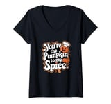 Womens You're The Pumpkin To My Spice Fall Season Design V-Neck T-Shirt