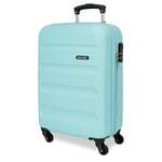 Roll Road Flex Valise de Cabine Bleue 35 x 55 x 20 cm Rigide ABS Fermeture à Combinaison latérale 33 L 2,78 kg 4 Roues Doubles Bagage Main, Bleu, Valise Cabine