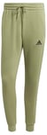 adidas Men's Essentials Fleece 3-Stripes Tapered Cuff Pants (Plus Size), Tent Green F16, 3XL Plus Extra Tall