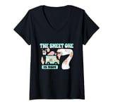 Womens The Sweet One Is Now 7 Year Old 7th Birthday Ice Cream V-Neck T-Shirt