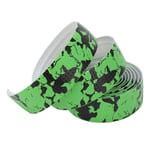 ((Black Green)Bicycle Gel Bar Tape Wrap Prevent Slipping Shock Absorbing Roa