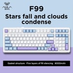 AULA-Clavier mécanique F99,Bluetooth 5.0,2.4G,sans fil,filaire,monté sur joint,clavier de jeu 99 prédire,clavierss - Type Stars Fall-Graywood V3 Axis