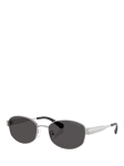 Michael Kors 0MK1161 Oval Sunglasses, Silver/Black