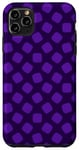 Coque pour iPhone 11 Pro Max Purple Violet Cubes Rounded Square Polka Dot Berries Pattern