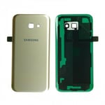 Vitre Arrière Coque Batterie Pour Samsung A5 2017 (A520f) Or/Gold Logo+Adhésif