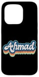 Coque pour iPhone 15 Pro Ahmad Prénom Garçon Style Vintage Années 70 80 Personnalisé