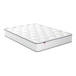 Matelas Merinos sweety 140x190 Ressorts et mousse à mémoire de forme - Blanc