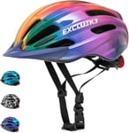 Exclusky Casque Velo Enfant Pat Patrouille Casque Velo Visiere Casque Velo Lumineux Casque Velo Fille Protecteur de Cyclisme Skate Roller Planches à Route Sport (Âge 5-13 Ans)