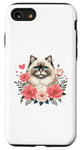 Coque pour iPhone SE (2020) / 7 / 8 Roses Flowers Himalayan Cat