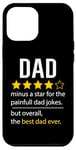 Coque pour iPhone 12 Pro Max Drôle papa fête des pères blague humour papa fils fille papa papa papa