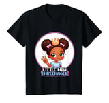 Youth 3rd Birthday Afro Girl Lil Miss Threenager Third Bday Girl T-Shirt