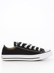 Converse Wide Fit Ox Trainers - Black, Black, Size 7, Women