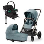 Cybex, Barnevogn, Balios S Lux, Travelsystem inkl. Aton B2 &amp; Base One - Sky Blue