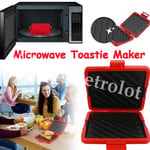 Microwave Toastie Maker Microwavable Sandwich Toasted Waffle Machine Wireless UK