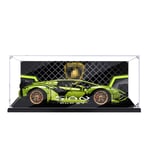 FADF Acrylic Display Case for Lego Lamborghini Sián FKP 37 Car Model, Dustproof Display Box Compatible with Lego 42115 (Not Include the Lego Set)