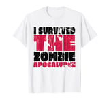 I Survived The Zombie Apocalypse Distressed Dark Humor T-Shirt