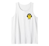 Melting Yellow Smile Funny Smiling Melted Dripping Face Cute Tank Top