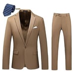 Costume Homme Uni 3 Pièces De Slim Fête Soirée Mariage Business Fit Grande Vêtements Masculin Wz227