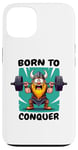 Coque pour iPhone 13 Born to Conquer Viking Haltérophilie - Funny Fitness