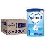 6 x 800g Aptamil 1 First Infant Milk Suitable From Birth