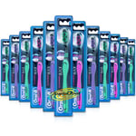 12x Oral B Allrounder Black Manual Toothbrush Active Cups Medium Bristles