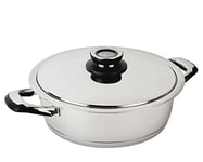 Ecovitam 2004-28 Sauteuse, INOX 18/10 + Bakelite (poignées et thermomètre), Chromé, 28 cm