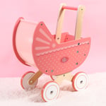 Doll World Pram Push Along Toy Walker Princess Pretend Play Pushchair 3+-SOKA