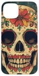 iPhone 15 Plus Skull Mexican Sugar Skull art Sugar skull Floral Case