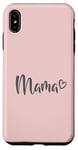 Coque pour iPhone XS Max Gris bébé rose cœur maman