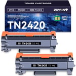 ZIPRINT TN2420 Compatible Toner Brother TN2420 TN-2420 TN2410 pour Toner Brother dcp-l2530dw hl-l2310d hl-l2375dw mfc l2750dw L2550DN MFCL2710DW L2710DN L2730DW L2750DW(2 Noir)