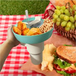 Blue Snack Cup Holder Plastic Car Mounted Drinking Cup for Stanley Camping