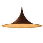 LUMICOM - LOUIE TRACK Suspension, 1X E27, max 42W, métal, marron corten/feuille d'or, D.57cm