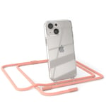 Phone chain for Apple iPhone 13 Mini cover with adjustable band Coral