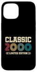 Coque pour iPhone 15 25 Year Old Gifts Classic 2000 Édition limitée 25e anniversaire