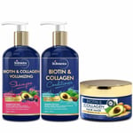 StBotanica Biotin And Collagen Shampoo 300ml,Conditioner 300ml,Biotin Hair Mask