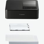 canon selphy cp1500 portable photo printer paper kit black 5539C010